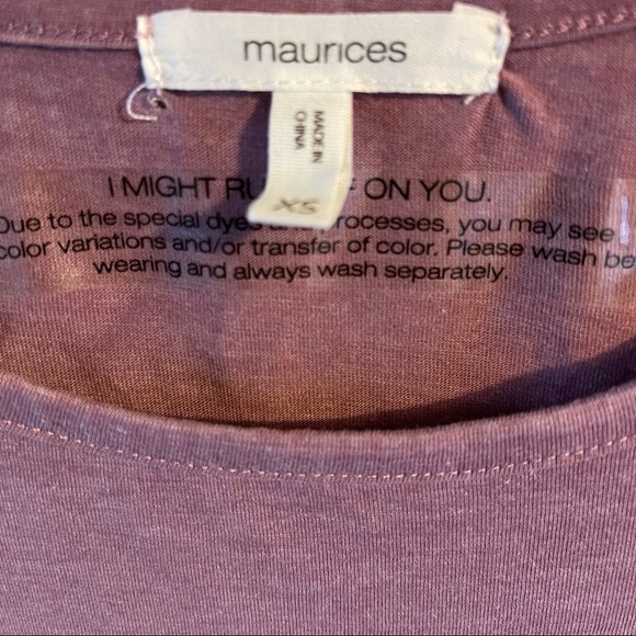 Maurices graphic tee-shirt size XS nothing like a country gal cold shoulder NWOT - Picture 5 of 11